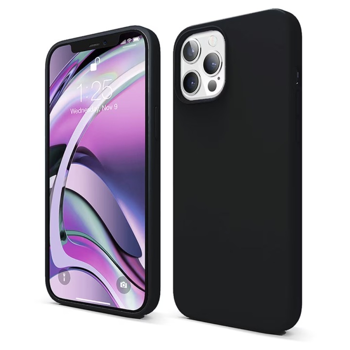 Силиконов калъф за телефон, цветен, тънък, защита от удар, iPhone 12 Pro Max