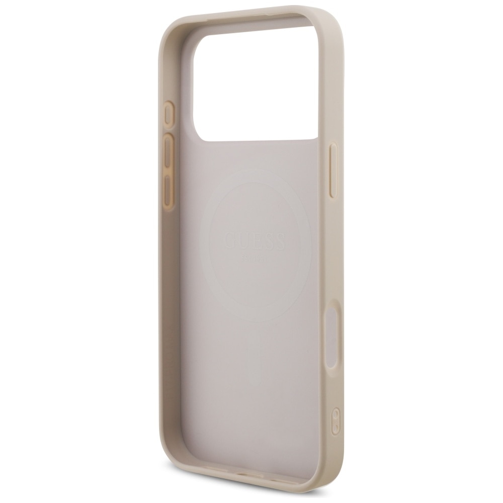 Carcasa Guess 4G Strap Triangle Logo cu MagSafe compatibila cu iPhone 17 Pro Max, Roz