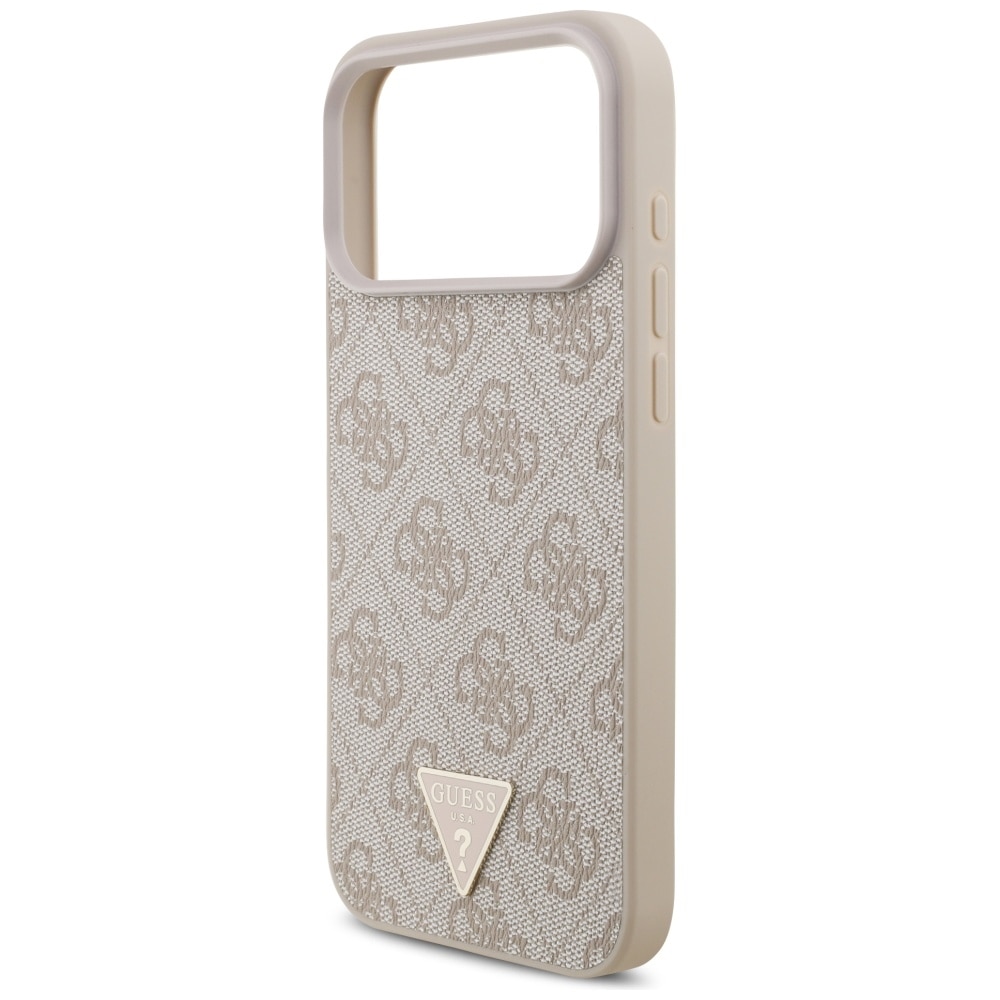 Carcasa Guess 4G Strap Triangle Logo cu MagSafe compatibila cu iPhone 17 Pro Max, Roz