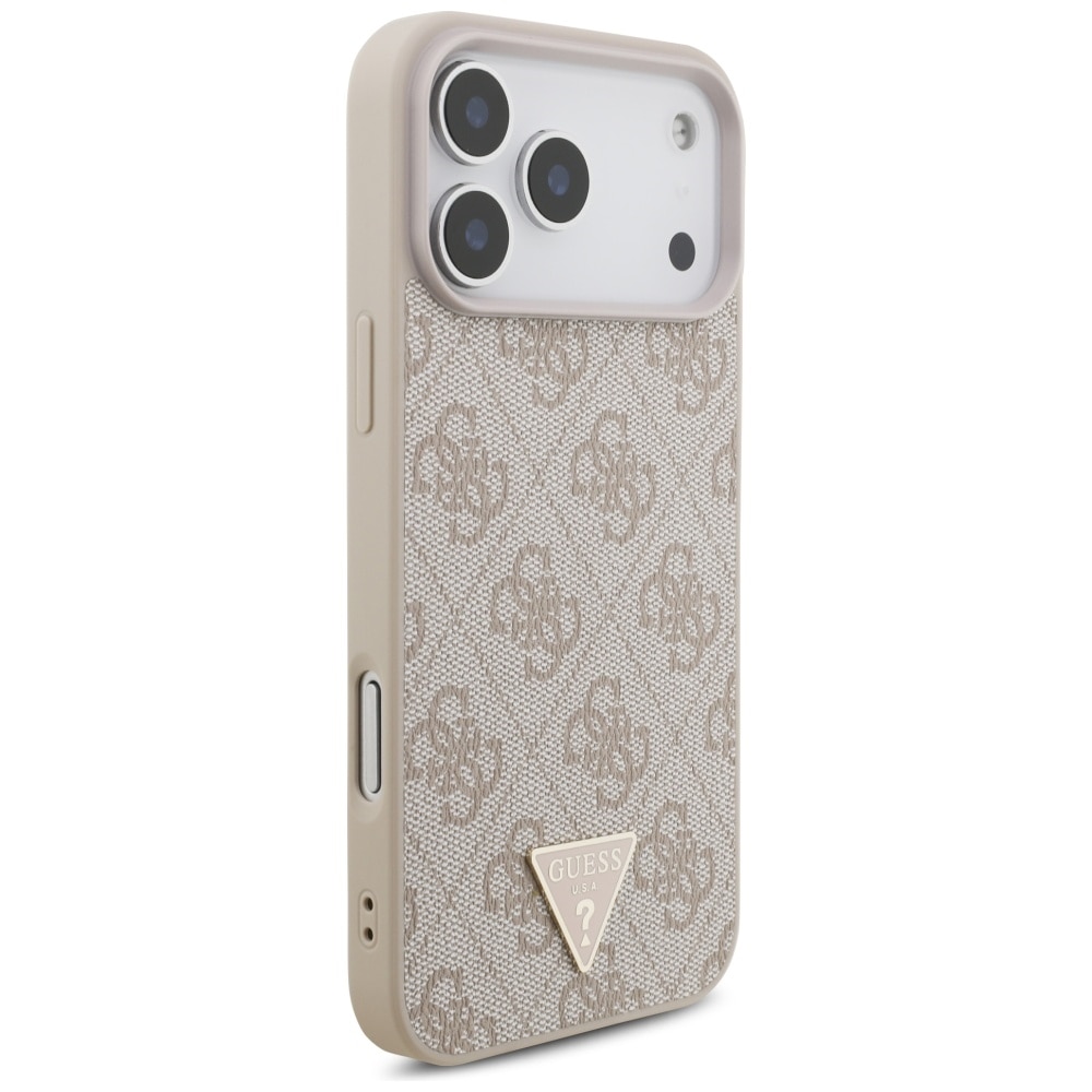 Carcasa Guess 4G Strap Triangle Logo cu MagSafe compatibila cu iPhone 17 Pro Max, Roz