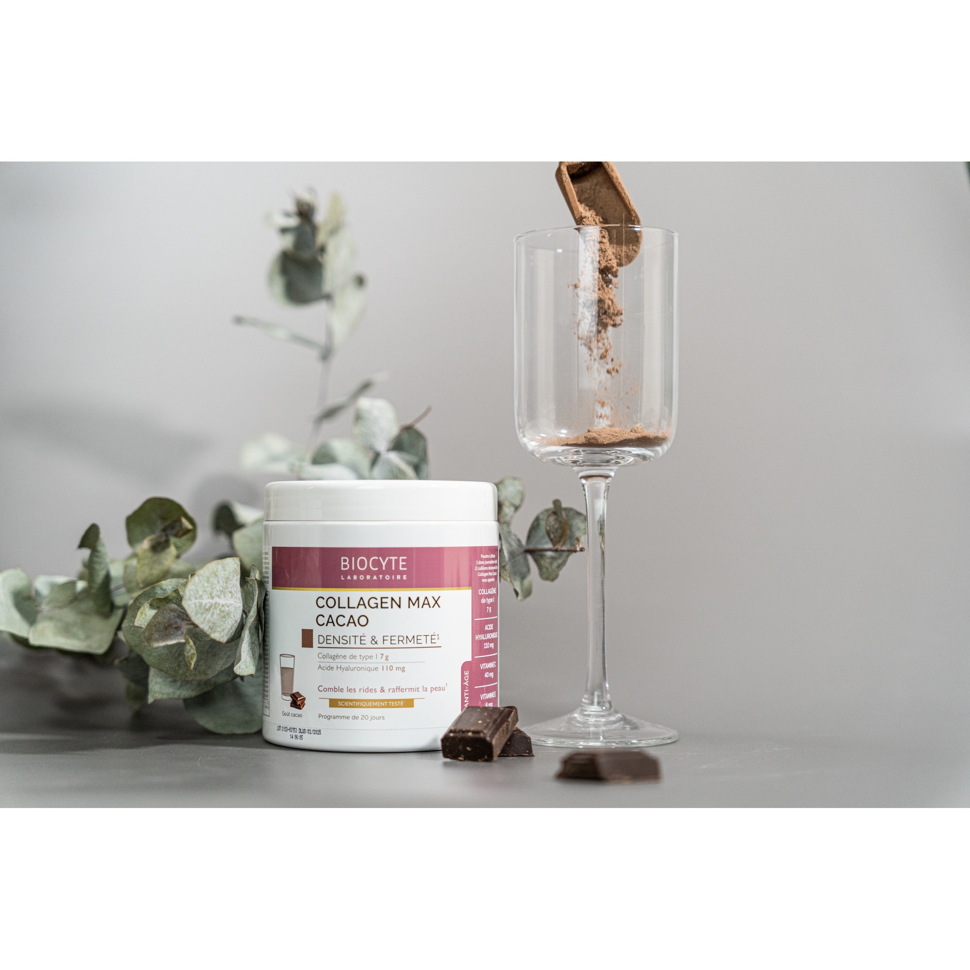 Supliment alimentar Biocyte Collagen Max Cacao, Colagen, Acid ...