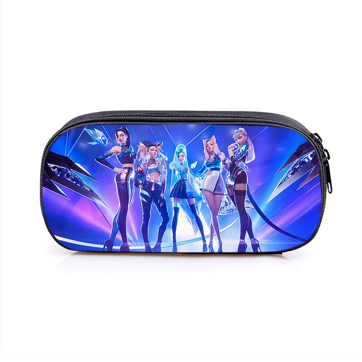 Калъф за моливи с анимационен мотив Witch Hunter Girls, голям капацитет, 20x10x5 см