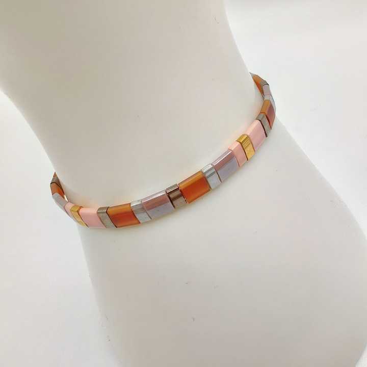 Bratara Miyuki Tila CZM-588, Multicolor, 16 CM