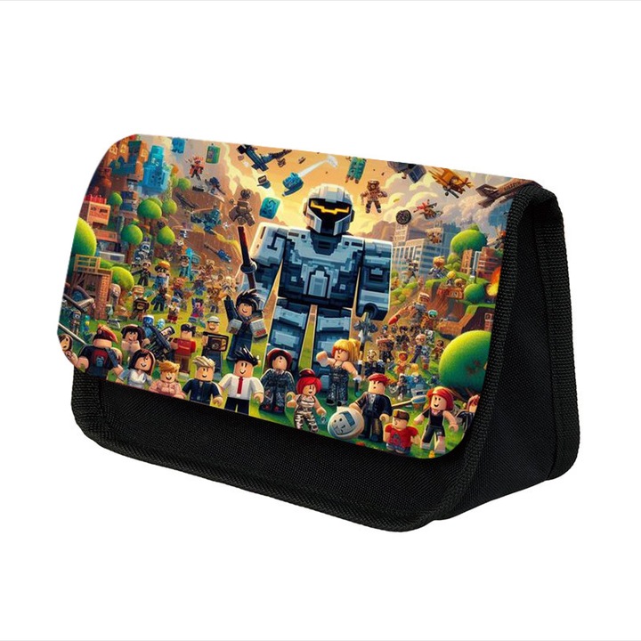 Penar ROBLOX, dublu strat, capacitate mare, impermeabil, 22x13x7.5cm