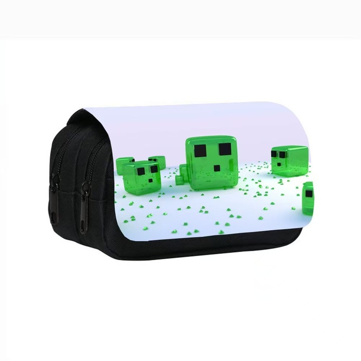 Несесер за моливи Minecraft, двуслоен, голям капацитет, 20x10x7, 5cm