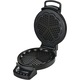 Aparat de facut gofre Heinner HWF-F1200BK , 1200W, capacitate: 1 gofra/vafa, placi fixe cu invelis antiaderent, termostat ajustabil, Indicatori luminosi de folosire, design depozitare verticala, negru