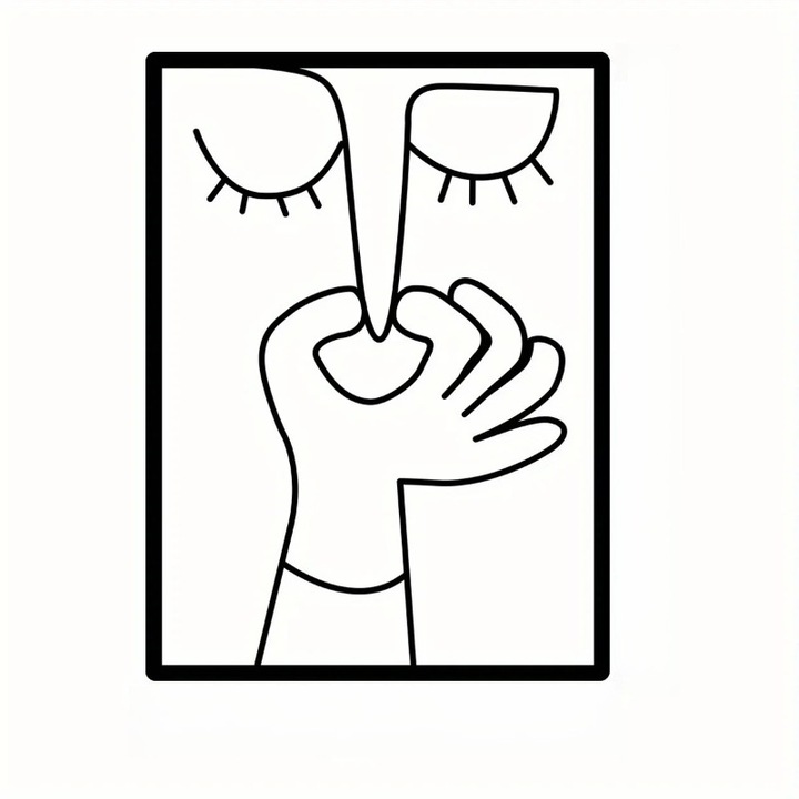 Decor mural minimalist cu arta lineara metalica neagra