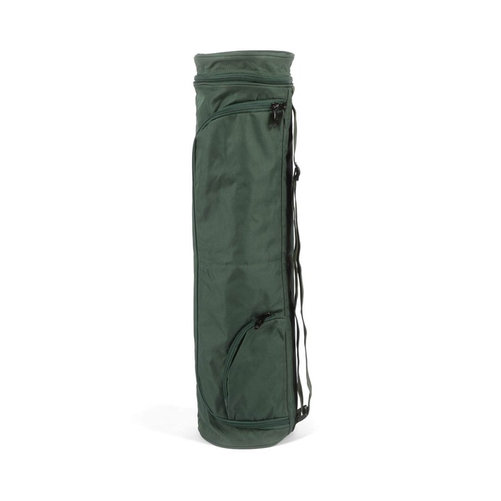 Geanta pentru saltea de yoga Bodhi Asana Bag 60, verde inchis, impermeabila, cu curea reglabila, 71x15cm