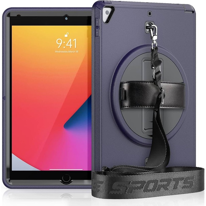 Husa Compatibila cu iPad 10.2/10.5 (19/20/21) Sötétkék