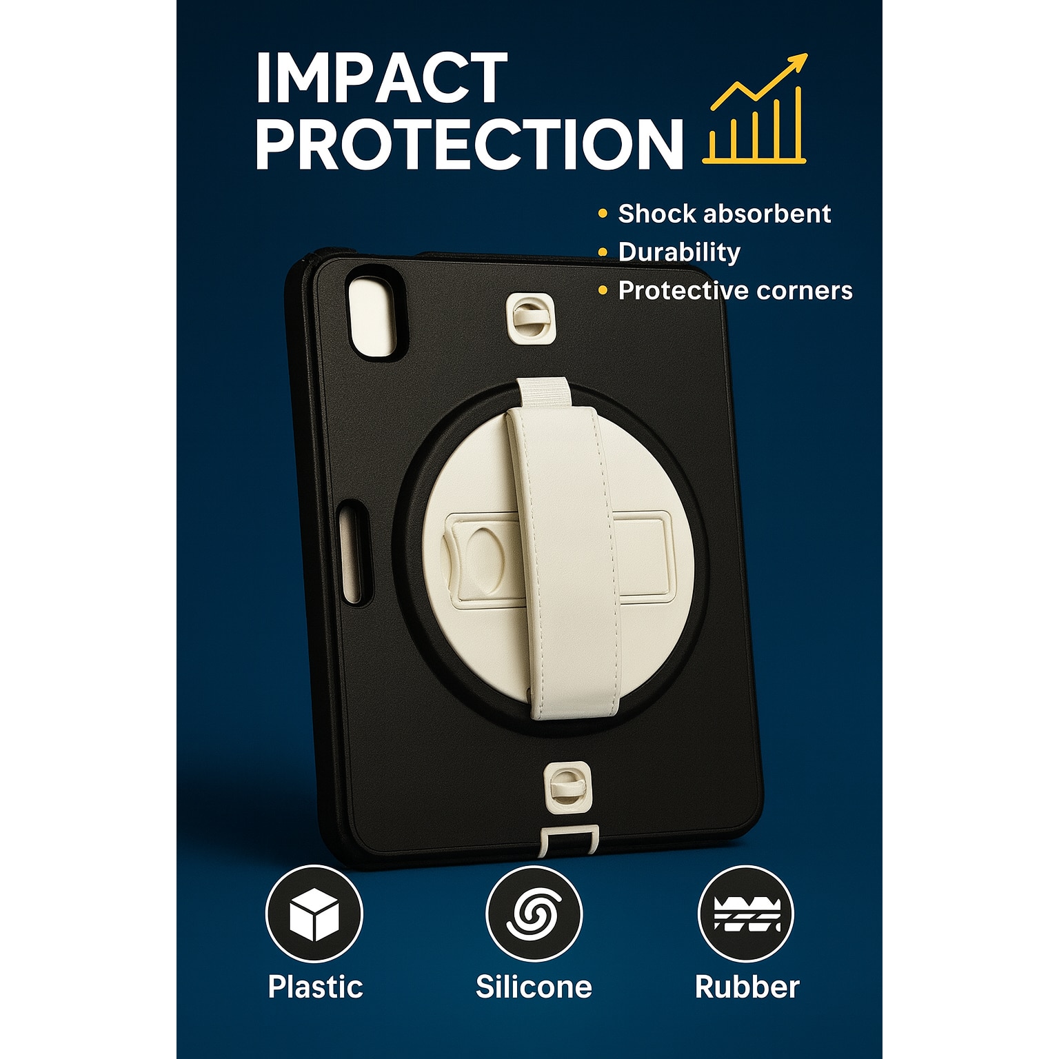 Husă tabletă Anti shock, protecție dublă, design elegant, curcubeu, pentru iPad Mini 6