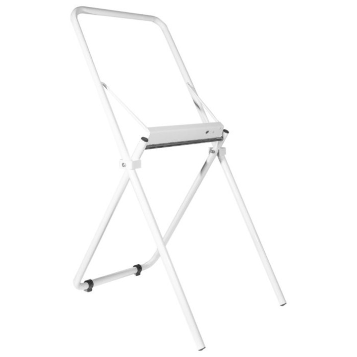 Dispenser rola hartie, profesional, pentru podea, metalic, cu lama zimtata, pentru role mari