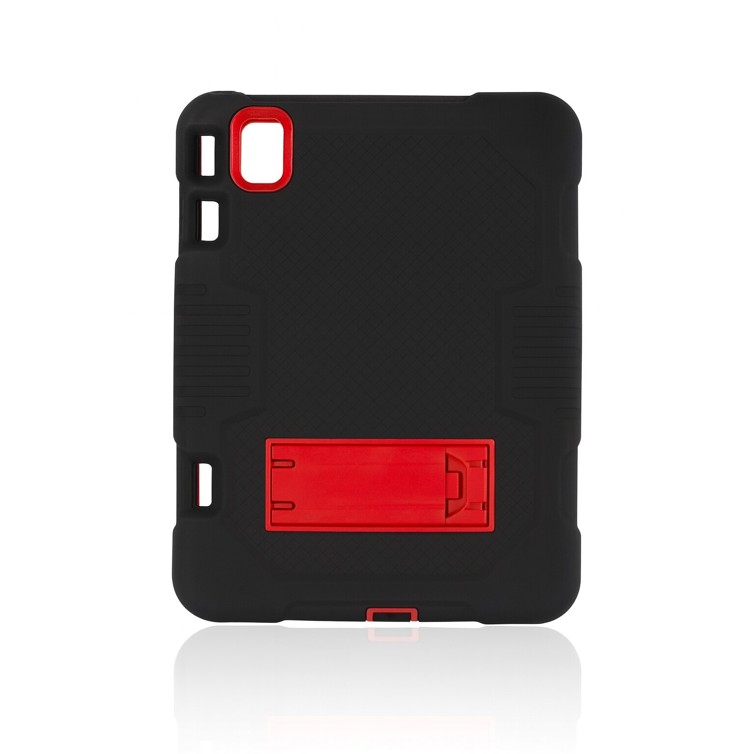 Husă pentru tabletă, design elegant, roșu+negru, protecție dublă, pentru iPad Mini 6