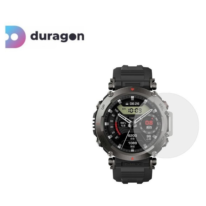 Folie silicon Duragon, compatibila cu Amazfit T-Rex Ultra protectie ecran, antisoc