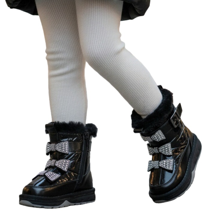 Cizme imblanite B8883 122653, Negru