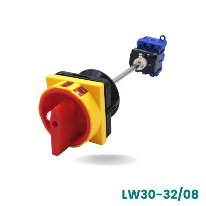 Fő biztonsági kapcsoló AZ LW30-32/08, 32A, IP20/IP65, műanyag, zárható