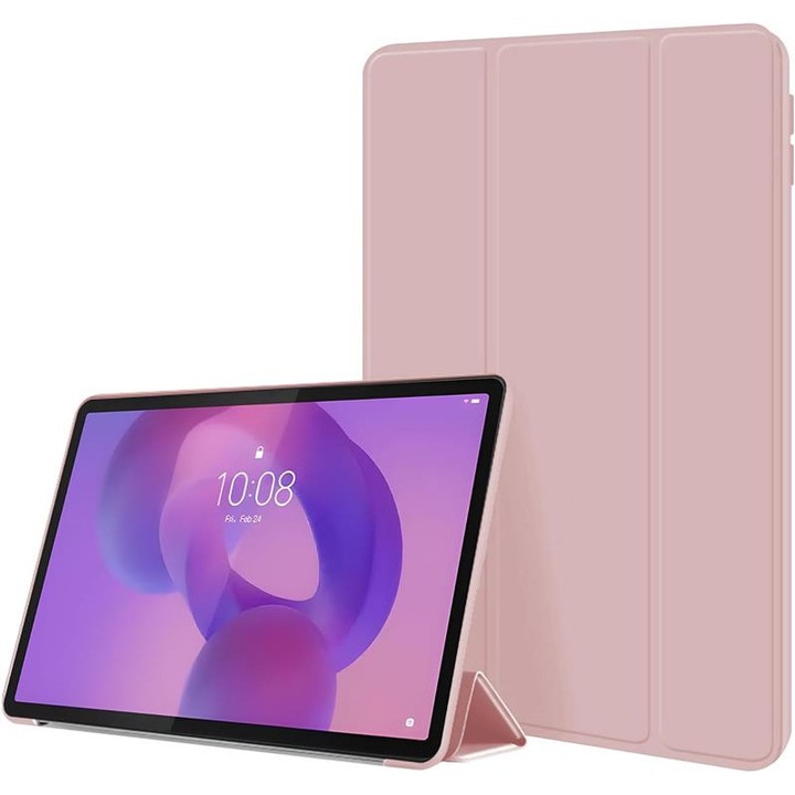 Husă EtuiTab Smart Case pentru Lenovo Idea Tab Pro 12.7", roz, funcție de suport