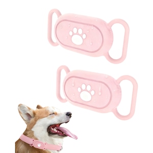 Set 2 Husa de protectie pentru Samsung Galaxy SmartTag 2, Chucai®, Silicon, Potrivit pentru animale de companie, Roz