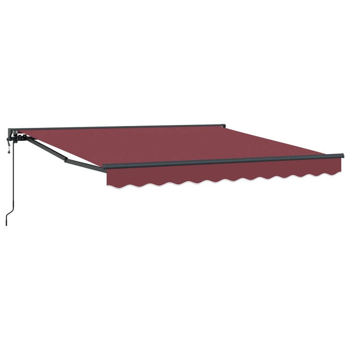 Cortina Retractabila vidaXL, Burgundy 350 x 250 cm Aluminiu si tesatura