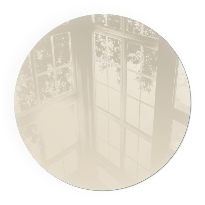 Covor Sticla Securizata, Wallfluent, Rotunde, Ø80 cm, Culoare bej, Termorezistenta, Baza Siguranta Pentru Podea, Anti-Scantei, 0100107801400cceee3cf