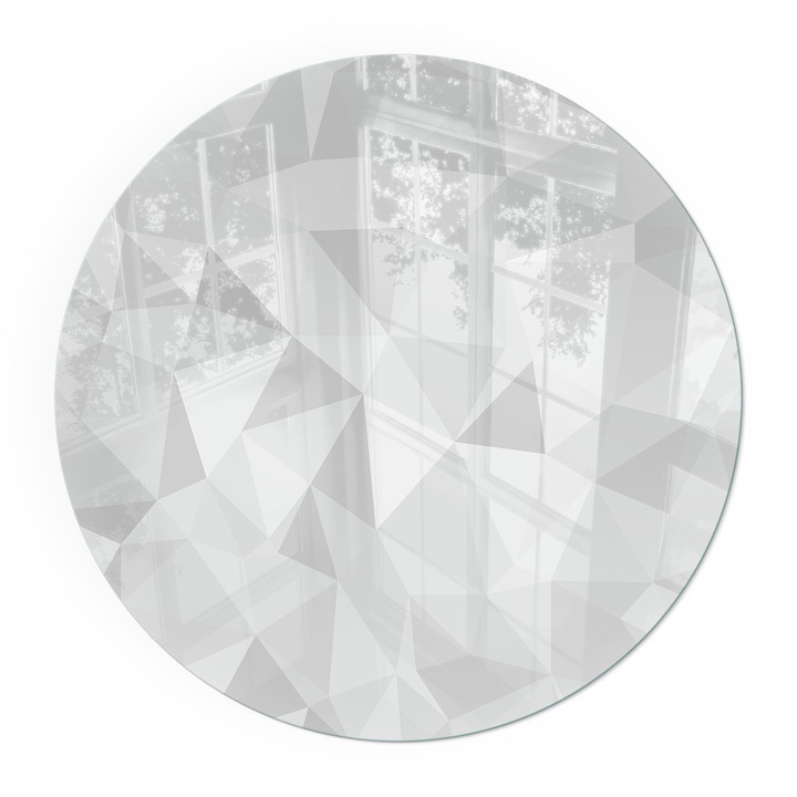 Placa Sticla, Wallfluent, Rotunde, Ø100 cm, Motiv geometric modern, Izolare Termica Podea, 4mm, Sub Soba, 010010780160000056580