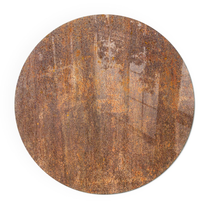 Placa Protectie, Wallfluent, Rotunde, Ø100 cm, Model de rugina pe fundal de otel, Izolare Termica Podea, 4mm, Sub Soba, 010010780160000020218