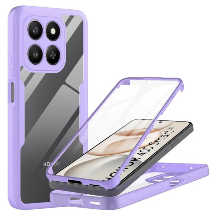 Husa Upzz® ColorVerse 360 + Screen Protector Compatibila Cu Honor 400 Smart 5G / 4G - Purple
