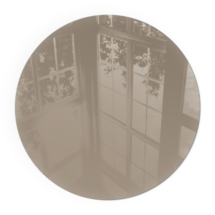 Covor Sticla Securizata, Wallfluent, Rotunde, Ø90 cm, Culoare Maro, Izolare Termica Podea, 4mm, Sub Soba, 0100107801500cca59482