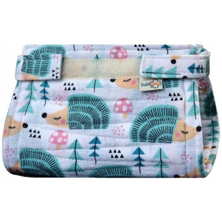 Pielusa corectiva flanela BUBI BABY GLADKA XS, 4 rzepi, 16x36cm, turcoaz, pentru nou-nascuti