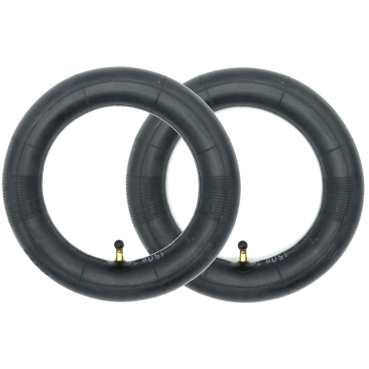 SET 2x Camera de aer 10x2.50 pentru Trotineta Electrica Kugoo M4 (Pro), KuKirin G2 MAX, G2 Master, G3 Pro, Valva indoita 90/90
