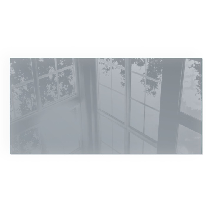 Placa Sticla, Wallfluent, Dreptunghiulara, 100x50 cm, Culoare Gri, Termorezistenta, Baza Siguranta Pentru Podea, Anti-Scantei, 0100107801700cc9ba4ab