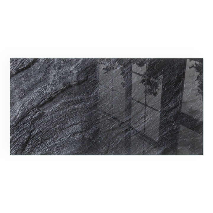 Placa Sticla Securizata, Wallfluent, Dreptunghiulara, 100x50 cm, Motivul texturii stancii, Termorezistenta, Baza Siguranta Pentru Podea, Anti-Scantei, 010010780170000030917