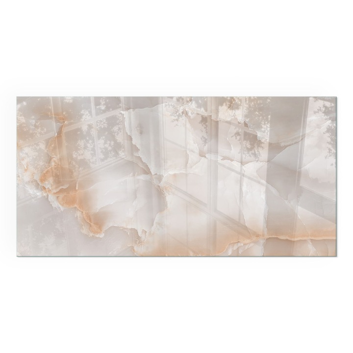 Covor Sticla Securizata, Wallfluent, Dreptunghiulara, 100x50 cm, Un model inspirat de natura pietrelor, Termorezistenta, Baza Siguranta Pentru Podea, Anti-Scantei, 010010780170000282608