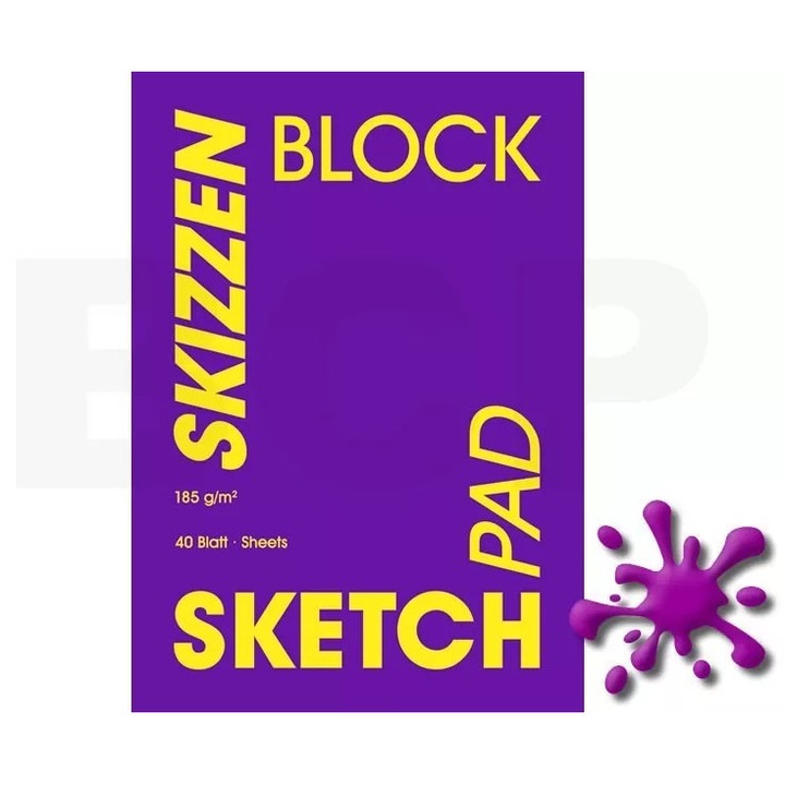 Bloc desen Velvet 185gr/mp, 40 coli - Hahnemuhle, 10628911 A3 - Bloc Velvet 185gr/mp