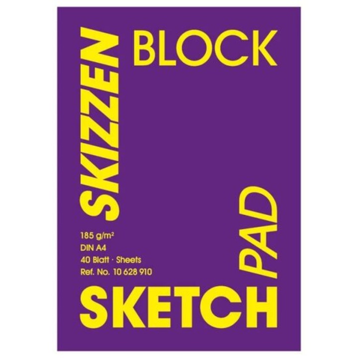 Bloc desen Velvet 185gr/mp, 40 coli - Hahnemuhle, 10628910 A4 - Bloc Velvet 185gr/mp