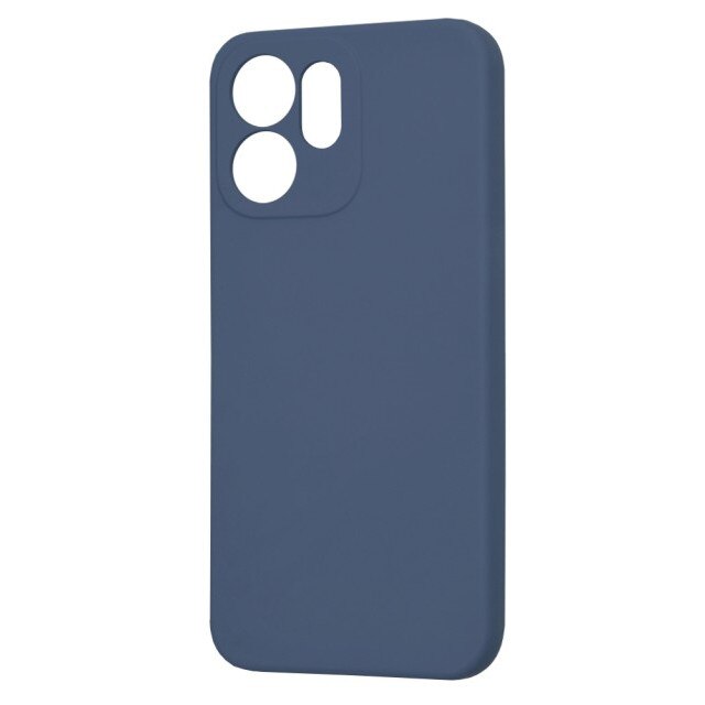 Husa Upzz® SoftFlex Pentru Oppo Reno14 F / Reno14 FS 5G, Silicon Soft, Protectie La Camera, Alcantara La Interior, Navy Blue