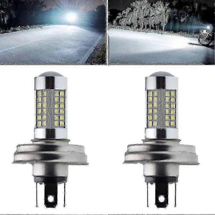 LED izzó motorkerékpárhoz, AC 10-30V, nem polarizált, 2016 69SMD chip, fehér LED izzó távolsági és tompított fénnyel, motorkerékpárokhoz alkalmas