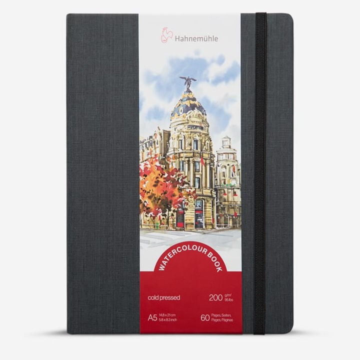 Bloc pentru acuarela / Watercolour Book 200 gr/mp, 30 coli - Hahnemuhle, 10628814 A5 portret -Watercolour Book