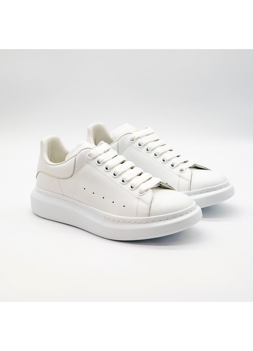Sneakers Alexander McQueen - Model Oversized, piele naturala, albi, Alb