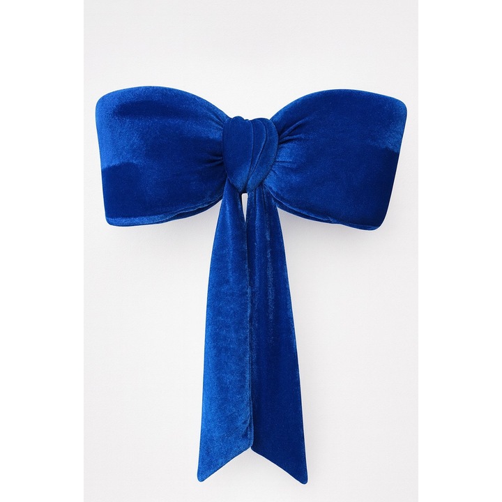 Funda decorativa din catifea, 100x40 cm, Albastru