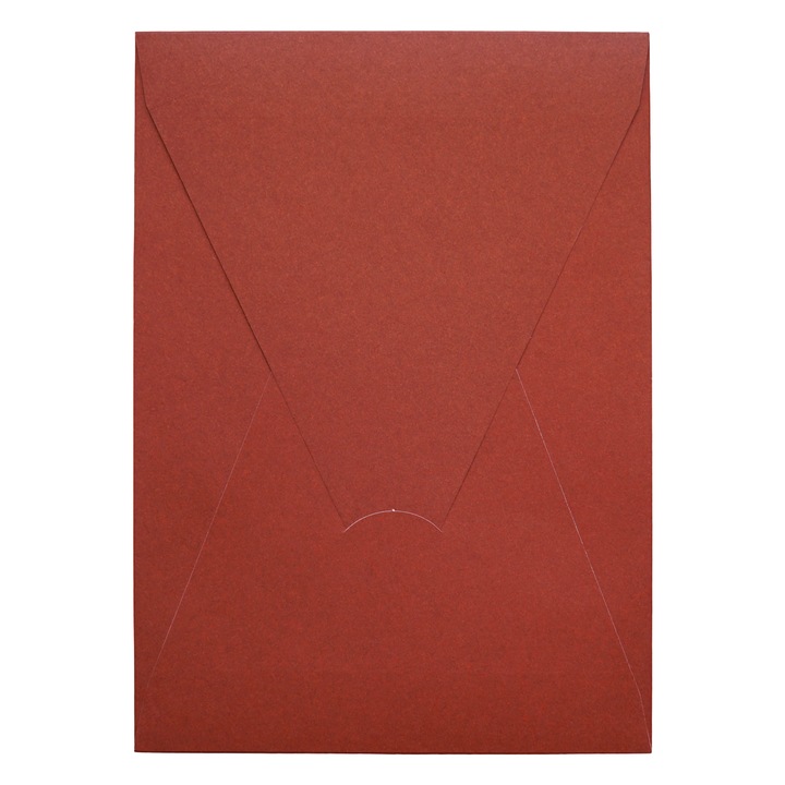 Dekoratív függőleges borítékkészlet, Terrakotta vörös, 25 darab, 20x14cm, 140 g/m2 papír