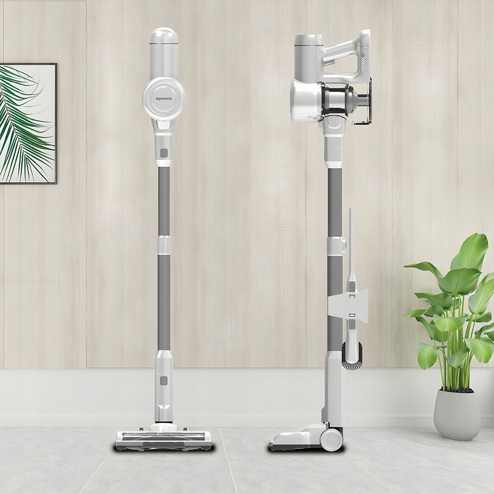 PURENO V200 aspirator vertical fara fir 250W HEPA LED alb