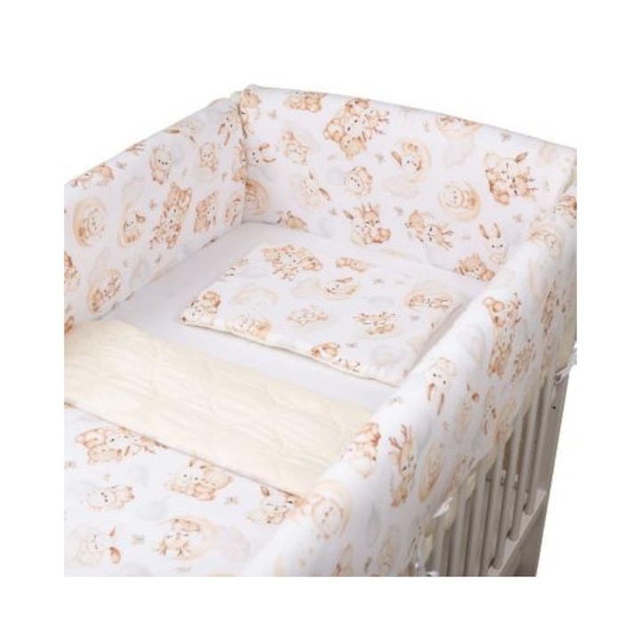 Спално бельо за кошара с ватирани странични предпазители за легло 120x60 см Kidizi Just Dreaming