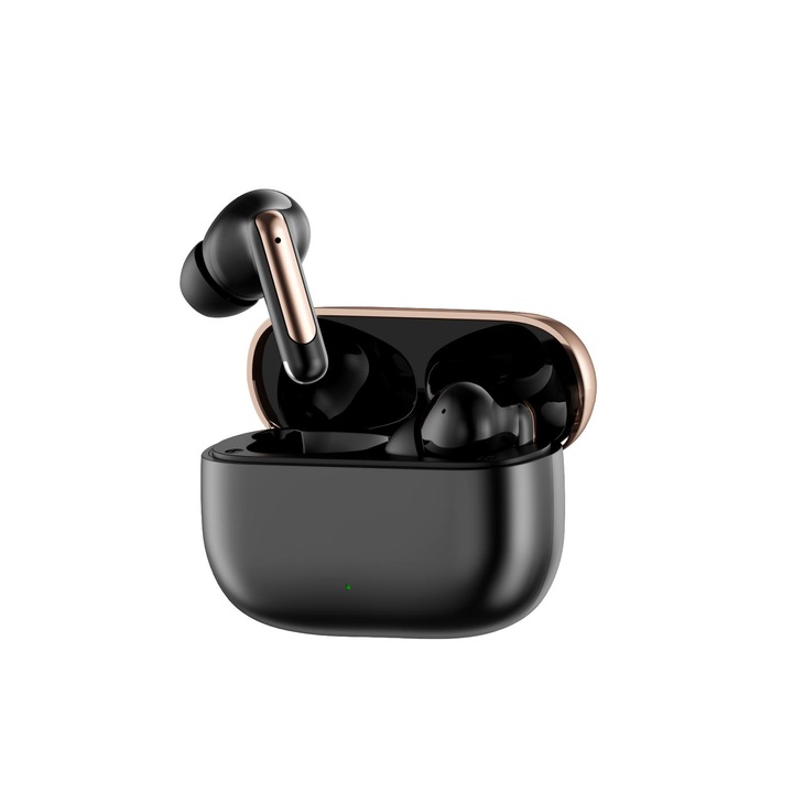 Casti Wireless AIRDOPES 141 PRO, Bluetooth 5.4, intraauriculare cu izolare fonica, design universal, Negre
