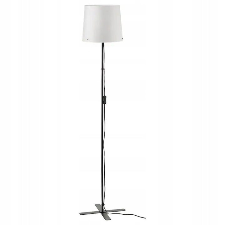 Lampa de podea IKEA Barlast, negru/alb, 150cm