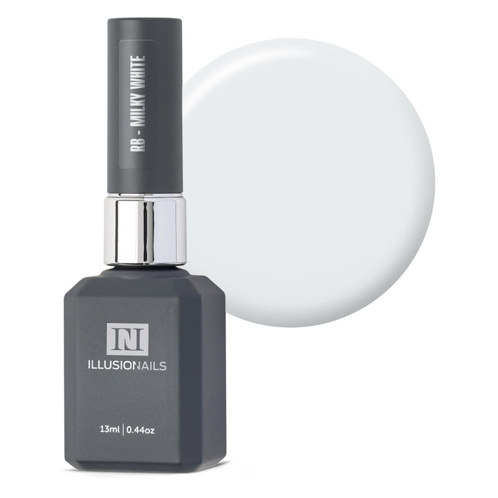 Baza Rubber Milky White, Illusion Nails, 13ml