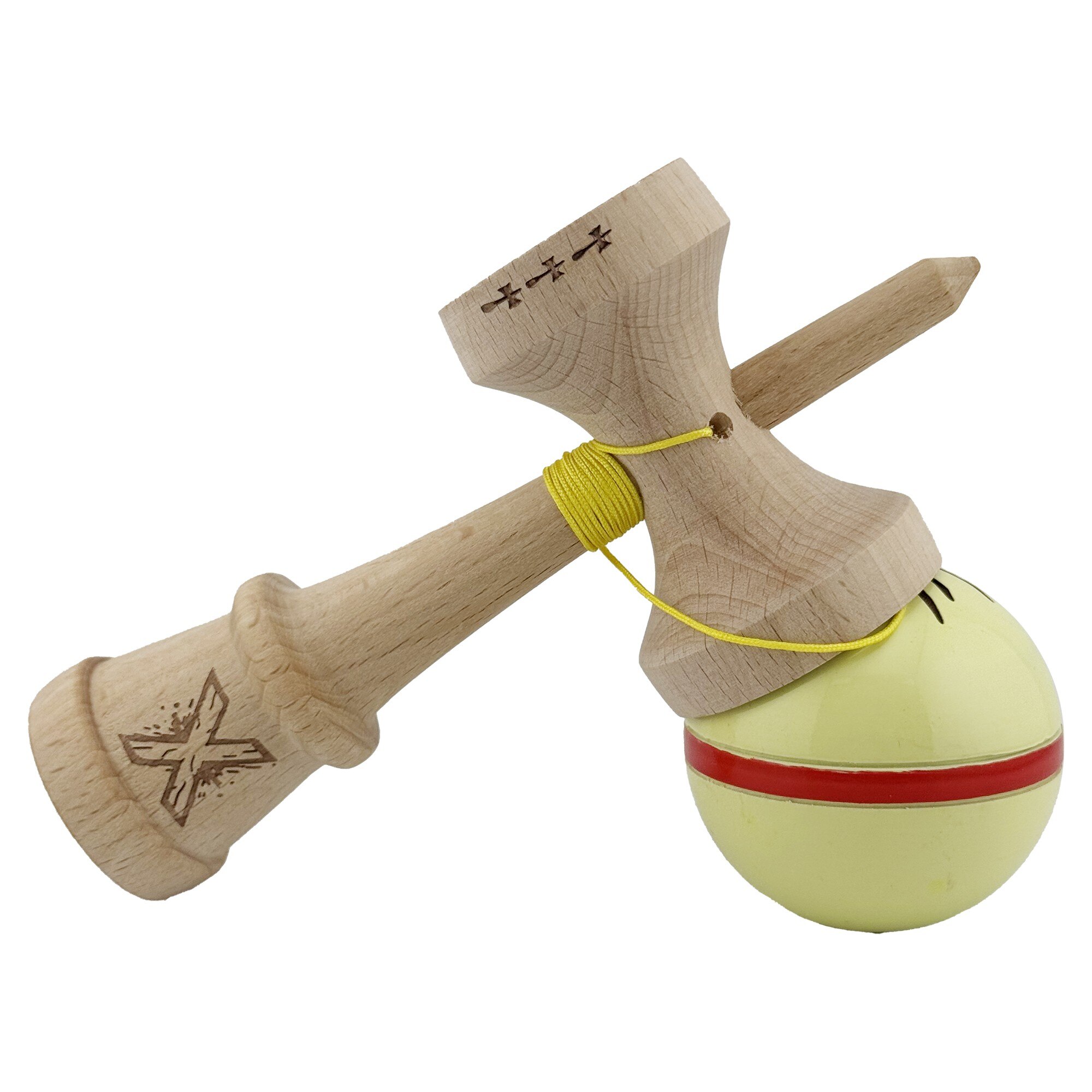 Kendama SUPER STYKY, Originala Spider SILKEN, Big cup V3, Lemn, 18