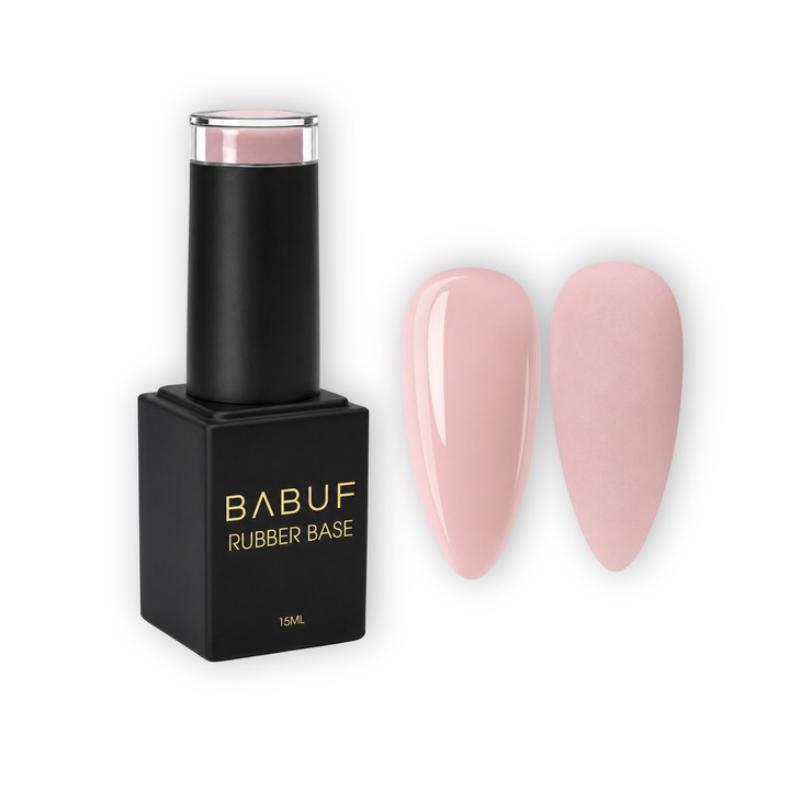 Baza Rubber BABUF, Soft Nude, RB32, autonivelanta, pentru intarire si apex soft, 15 ml