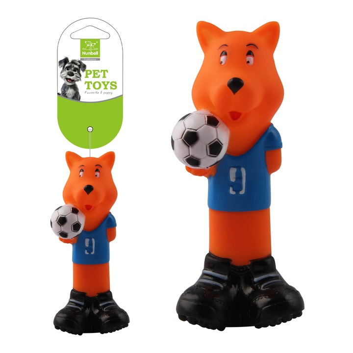 Interaktív játék kutyáknak – fogtisztítás, stressz- és unalomcsökkentés, 16 x 6.5 cm, narancssárga