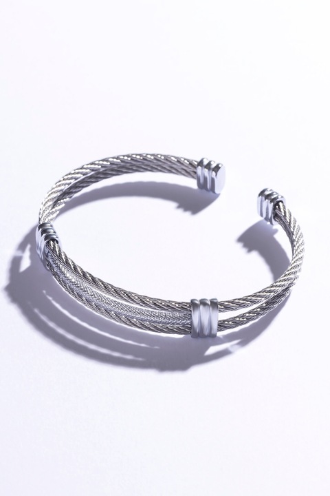 Marc Malone, Rozsdamentes acél karperec 3-az-1-ben dizájnnal, Ezüstszín