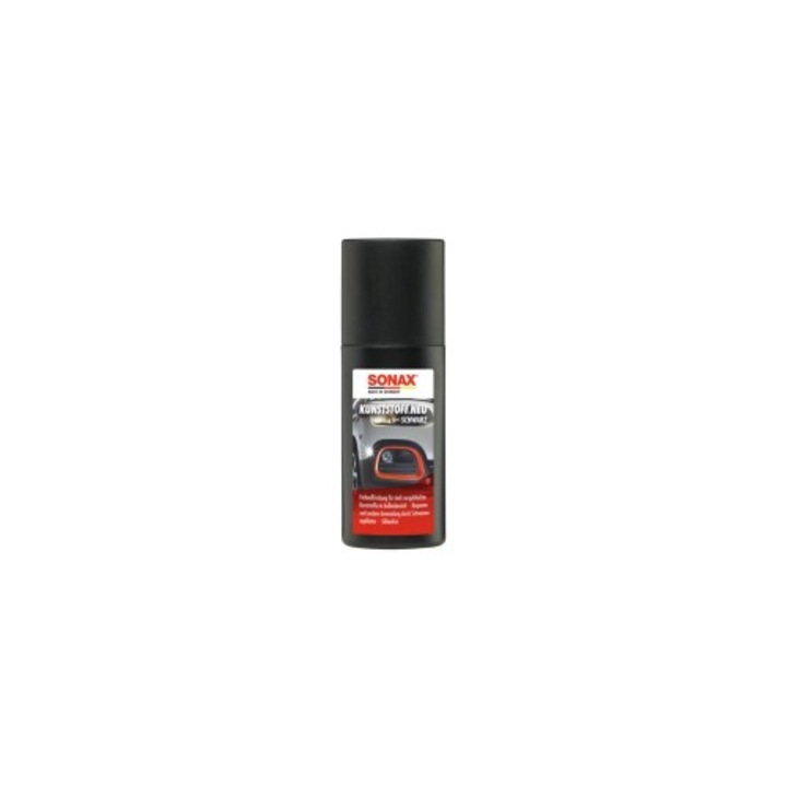 Solutie Intretinere Auto Sonax 100ml, Curatare si Protectie Plastic, Culoare Negru
